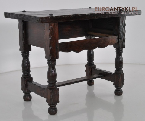 STARY DREWNIANY MALY STOLICZEK MALUTKI STOLIK x