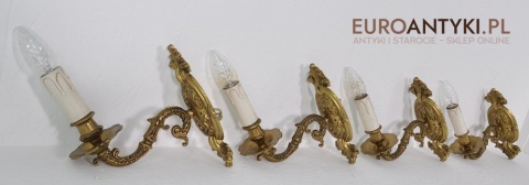 XL STARY DUZY KINKIET LAMPKA LAMPA Z MOSIADZU