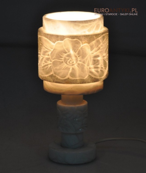 ALABASTROWA LAMPA ANTYK Z ALABASTRU LAMPKA STARA x