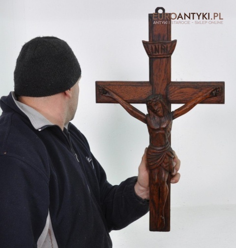 ANTYK KRZYZ Z LAT 1850-1900 JEZUS CHRYSTUS x