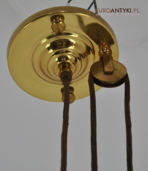 ANTYK STARA MOSIEZNA LAMPA Z PRZECIWWAGA DO KUCHNI