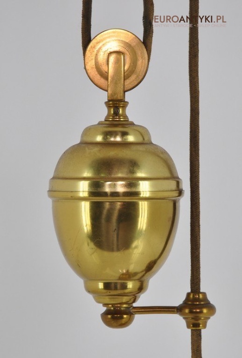 ANTYK STARA MOSIEZNA LAMPA Z PRZECIWWAGA DO KUCHNI