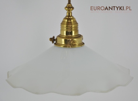 ANTYK STARA MOSIEZNA LAMPA Z PRZECIWWAGA DO KUCHNI