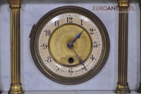 ANTYK STARY ZEGAR BIALY MARMUR MADE IN FRANCE x