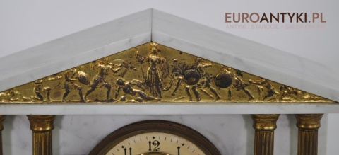 ANTYK STARY ZEGAR BIALY MARMUR MADE IN FRANCE x