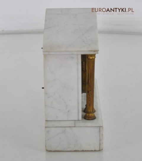 ANTYK STARY ZEGAR BIALY MARMUR MADE IN FRANCE x