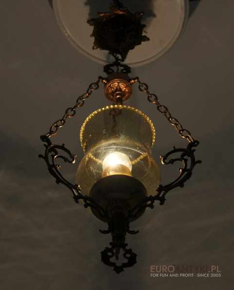 ART NOUVEAU STARA LAMPKA LAMPA DO GANKA HOLU x