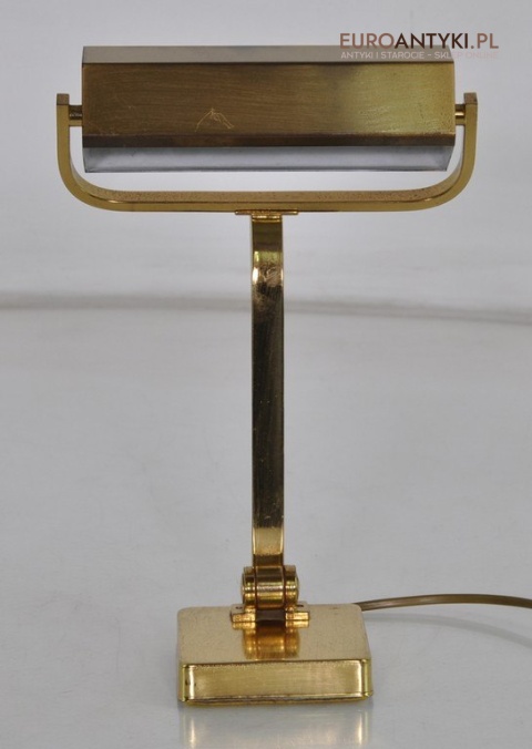 BANKIERSKA LAMPKA LAMPA NA BIURKO MOSIADZ ANTYK x