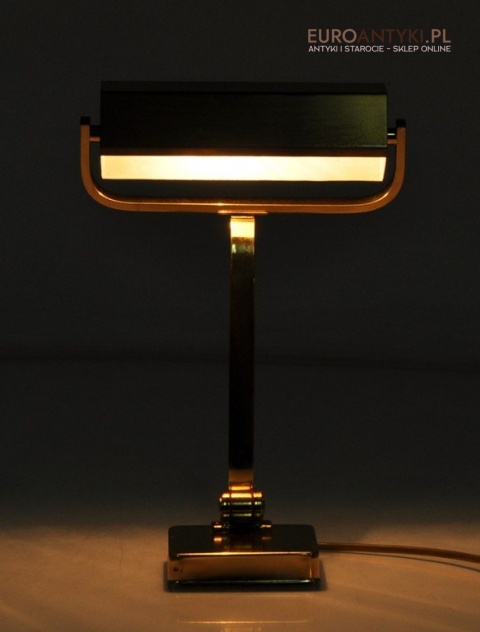 BANKIERSKA LAMPKA LAMPA NA BIURKO MOSIADZ ANTYK x