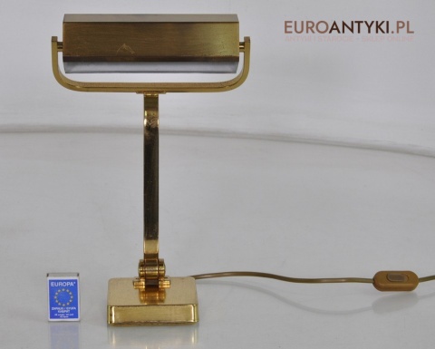 BANKIERSKA LAMPKA LAMPA NA BIURKO MOSIADZ ANTYK x