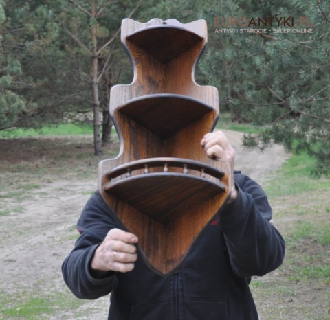 STARA DREWNIANA POLKA SZAFECZKA SZAFKA ROGOWA