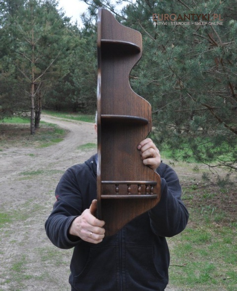 STARA DREWNIANA POLKA SZAFECZKA SZAFKA ROGOWA