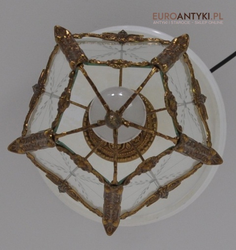 Zabytkowa pałacowa lampa wisząca do dworu lampka zwis na korytarz hol. Lampy dworskie.