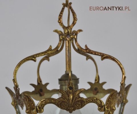 Zabytkowa pałacowa lampa wisząca do dworu lampka zwis na korytarz hol. Lampy dworskie.
