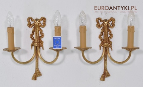 STARE KINKIETY LAMPKI LAMPY MOSIEZNE Z KOKARDA x