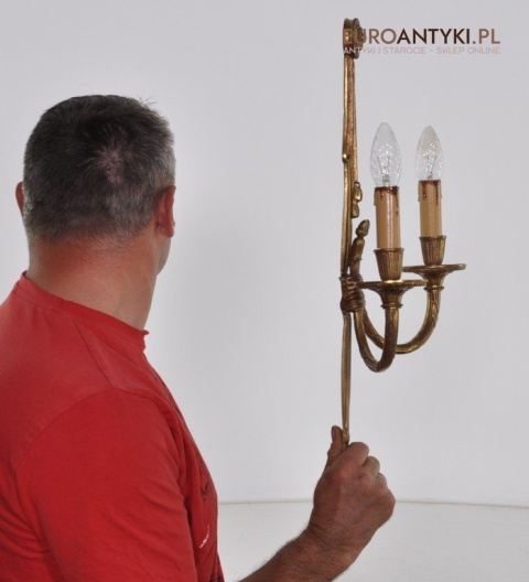 STARY DUZY KINKIET SECESYJNY LAMPKA LAMPA ANTYK XL