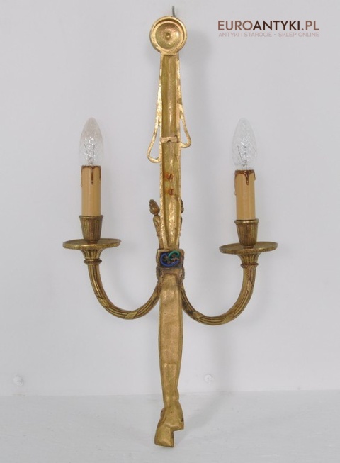 STARY DUZY KINKIET SECESYJNY LAMPKA LAMPA ANTYK XL