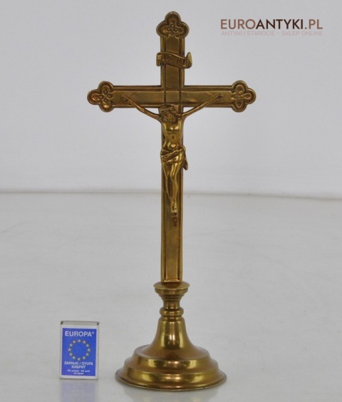 STARY MOSIEZNY KRZYZ JEZUCH CHRYSTUS INRI PASYJKA