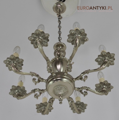 STARY SREBRNY ZYRANDOL Z AMORKAMI AMORAMI ANTYK x