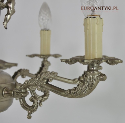 STARY SREBRNY ZYRANDOL Z AMORKAMI AMORAMI ANTYK x