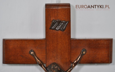 ANTYK DUZY STARY KRZYZ Z JEZUSEM CHRYSTUSEM x