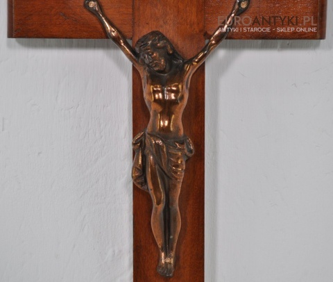 ANTYK DUZY STARY KRZYZ Z JEZUSEM CHRYSTUSEM x