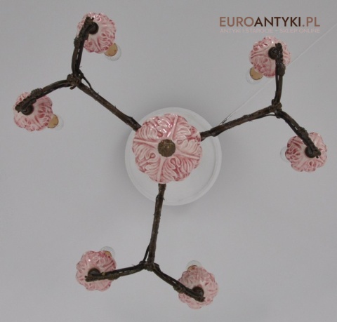 ANTYK STARA ROZOWA LAMPA DO SALONU POKOJU x