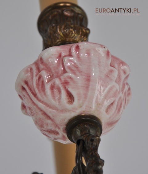ANTYK STARA ROZOWA LAMPA DO SALONU POKOJU x