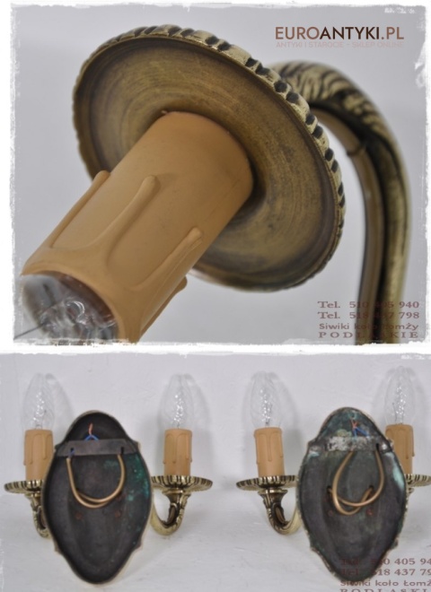 ANTYK STARE ZLOTE KINKIETY LAMPKI LAMPY x