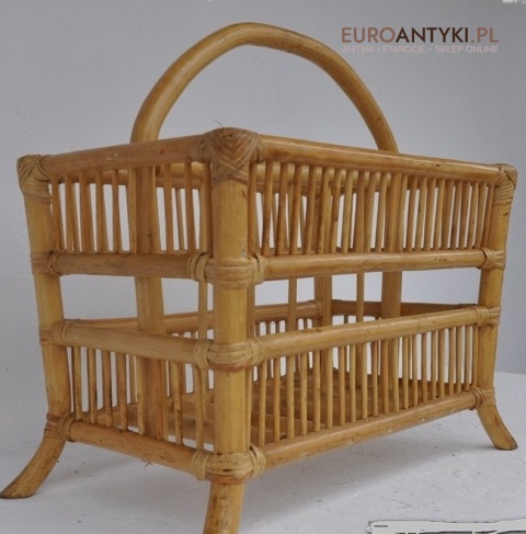 BAMBUSOWY STOJAK NA GAZETY GAZETNIK Z BAMBUSA x