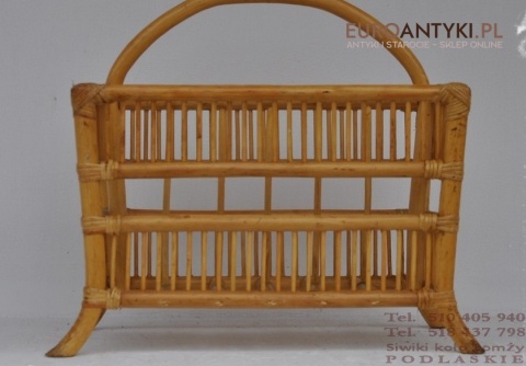 BAMBUSOWY STOJAK NA GAZETY GAZETNIK Z BAMBUSA x