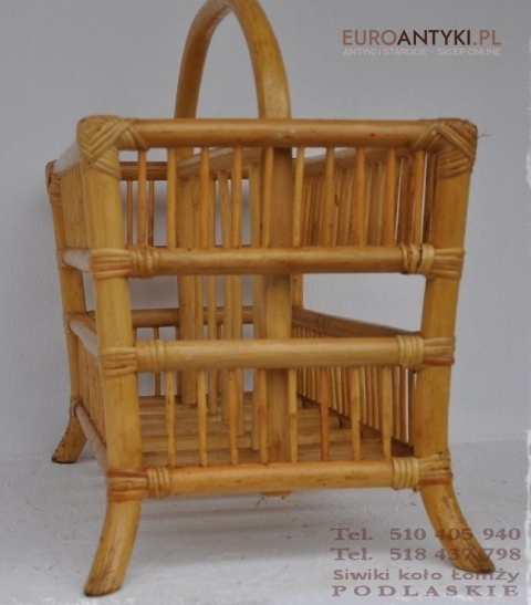 BAMBUSOWY STOJAK NA GAZETY GAZETNIK Z BAMBUSA x