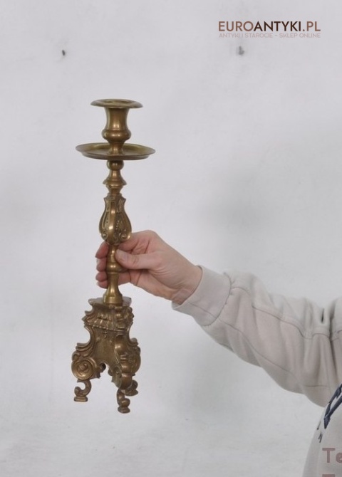 DUZY STARY SWIECZNIK Z BRAZU MOSIADZU x