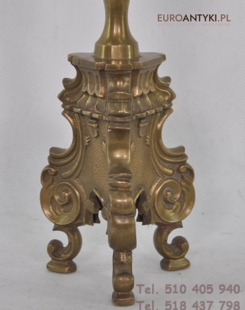 DUZY STARY SWIECZNIK Z BRAZU MOSIADZU x