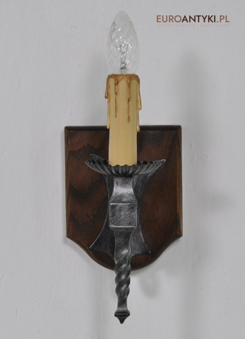 KUTY KINKIET LAMPKA LAMPA Z KUTEGO METALU ANTYK x