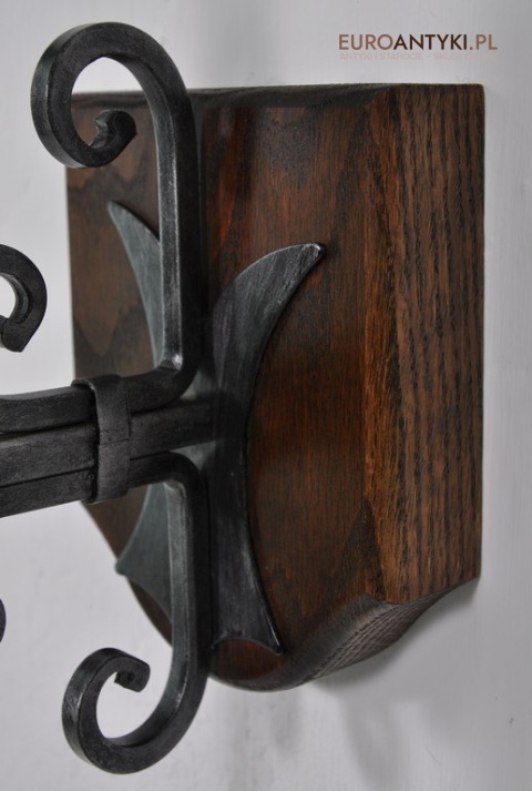 KUTY KINKIET LAMPKA LAMPA Z KUTEGO METALU ANTYK x