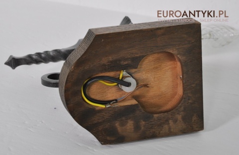 KUTY KINKIET LAMPKA LAMPA Z KUTEGO METALU ANTYK x