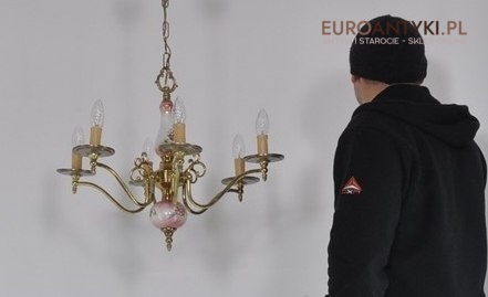 PROWANSALSKA LAMPA SUFITOWA STARY DUZY ZYRANDOL x