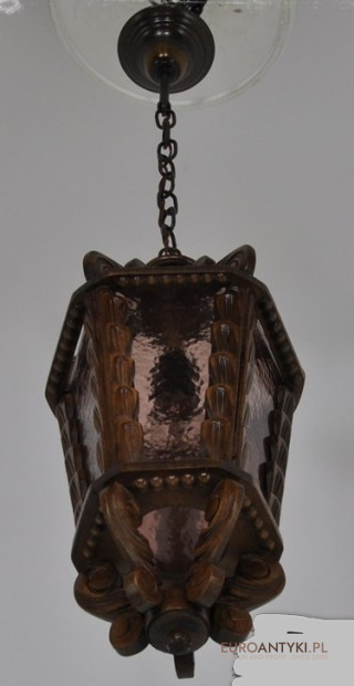 RZEZBIONA STARA LAMPA LAMPKA SUFITOWA RUSTYKALNA x