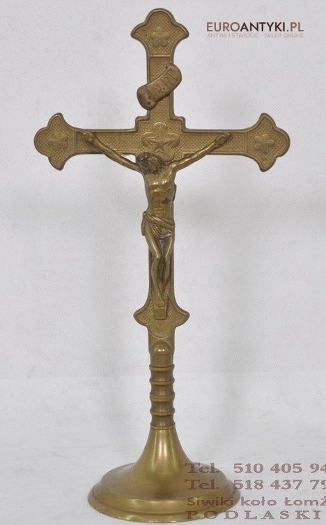 SLICZNY STARY KRZYZ JEZUS CHRYSTUS INRI KRZYZYK x