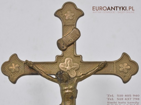 SLICZNY STARY KRZYZ JEZUS CHRYSTUS INRI KRZYZYK x