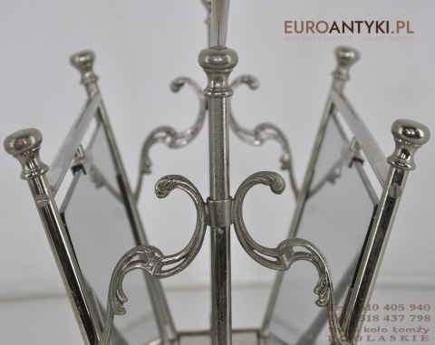 SREBRNY GAZETNIK STOJAK NA GAZETY ART DECO x