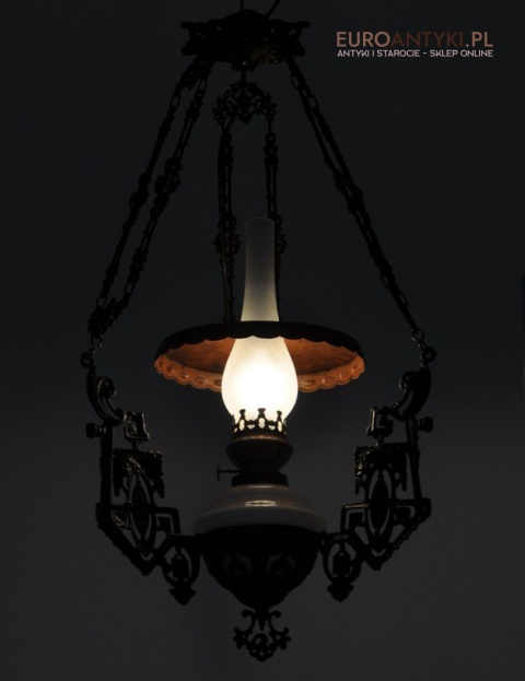 STARA LAMPA NAFTOWA ELEKTRYCZNA Z BRAZU ANTYK x