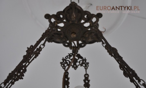 STARA LAMPA NAFTOWA ELEKTRYCZNA Z BRAZU ANTYK x