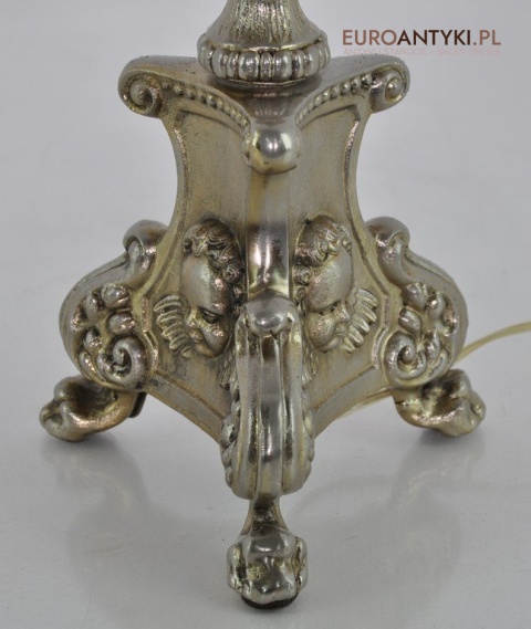 STARA SREBRNA DUZA LAMPA NA STOLIK SREBRNO ZLOTA