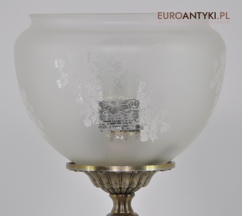 STARA SREBRNA DUZA LAMPA NA STOLIK SREBRNO ZLOTA