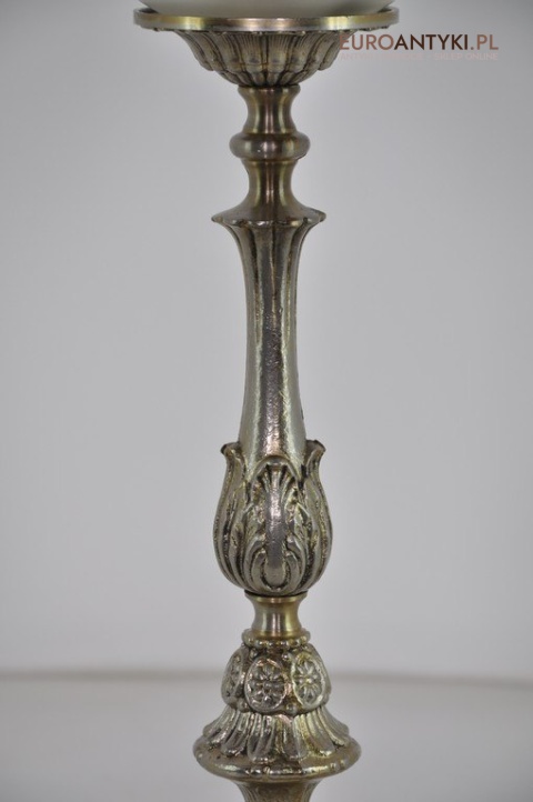 STARA SREBRNA DUZA LAMPA NA STOLIK SREBRNO ZLOTA