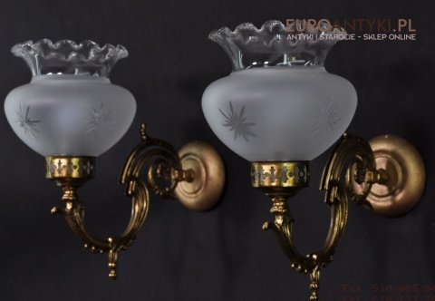 STARE KINKIETY LAMPKI LAMPY NA SCIANE Z KLOSZAMI x