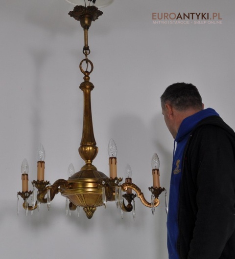 XL DUZY STARY ZYRANDOL SECESYJNY SECESJA ANTYK x