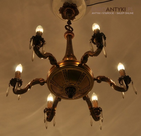 XL DUZY STARY ZYRANDOL SECESYJNY SECESJA ANTYK x